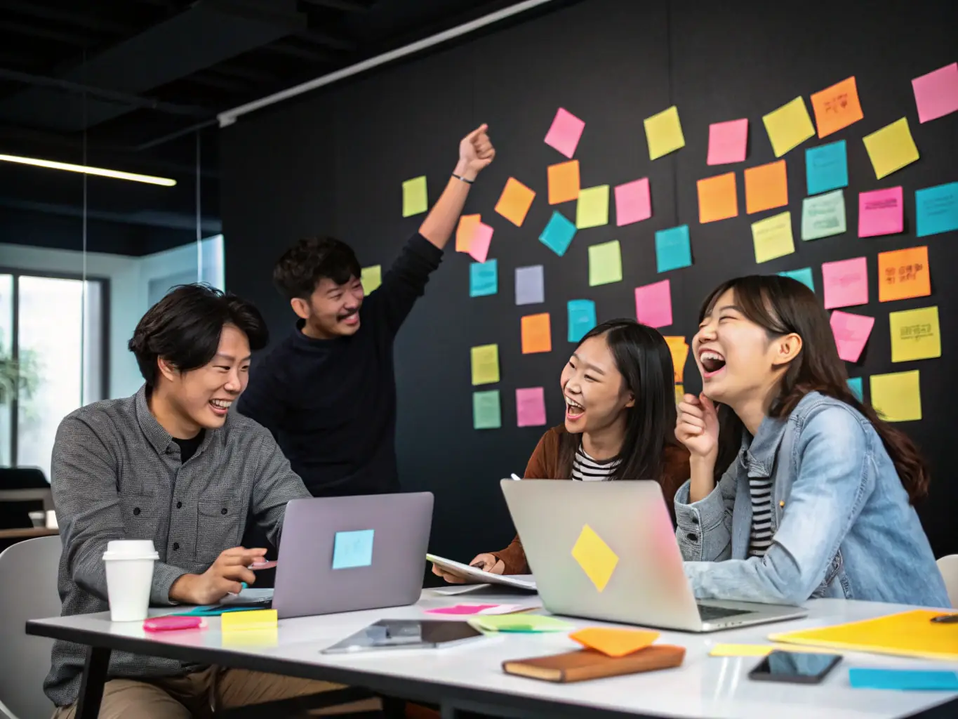 A vibrant image depicting a diverse team of young Indian entrepreneurs collaborating in a modern office space, brainstorming financial strategies on a whiteboard filled with charts and graphs, symbolizing innovation and growth.